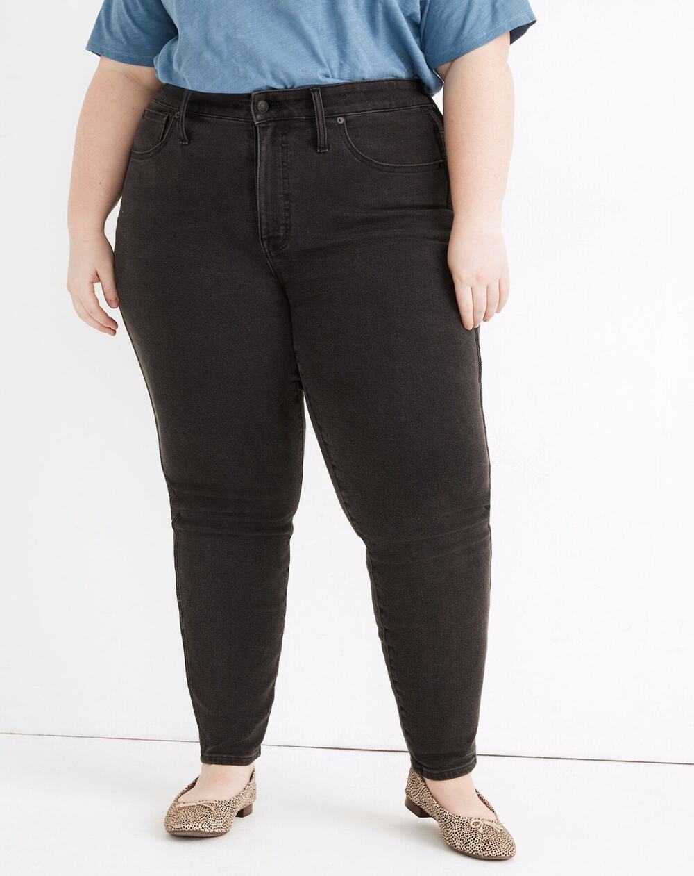 NWT Madewell High Rise Skinny Jeans 26W Black Starkey Wash Denim Plus Stretchy